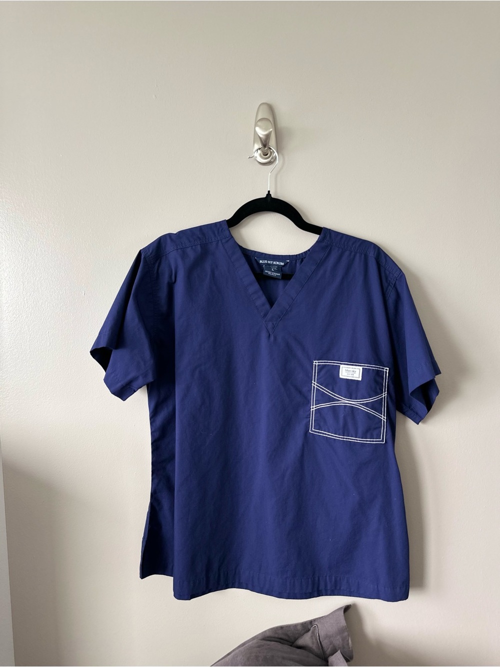 BLUE SKY women’s classic Navy Scrub Top. Worn once. Lightweight and comfortable.